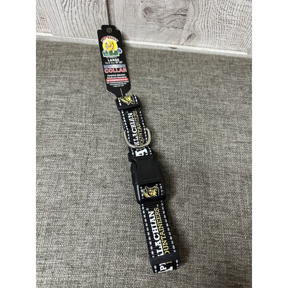 Pup Rally Reflective 1" Dog PetCollar Sz Large Appalachian State Mountaineers